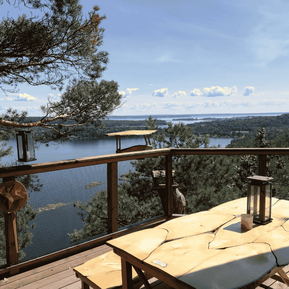 Sjøutsikt fra terrasse