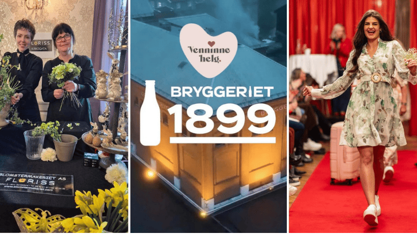 Kollasj med bilder fra venninnehelg